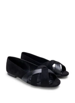 Zizzi Pointed Wide Fit Ballerina Shoes -Chic Soldes F00039A 0199 Back