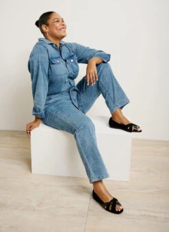 Zizzi Pointed Wide Fit Ballerina Shoes