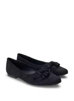 Zizzi Wide Fit Ballerina With Ruffles -Chic Soldes F00040A 0199 Back