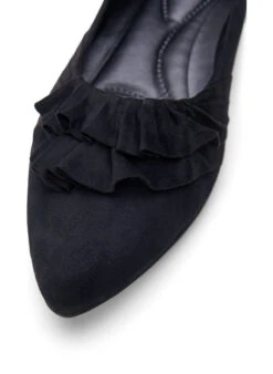 Zizzi Wide Fit Ballerina With Ruffles -Chic Soldes F00040A 0199 Details2