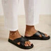Zizzi Wide Fit Sandal With Crossed Straps -Chic Soldes F00041A 0199 ImageFront