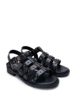 Zizzi Wide Fit Studded Sandal -Chic Soldes F00042A 0199 Back