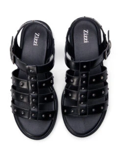 Zizzi Wide Fit Studded Sandal -Chic Soldes F00042A 0199 Details1
