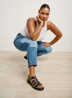 Zizzi Wide Fit Studded Sandal