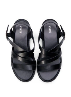 Zizzi Leather Summer Sandal With A Wide Fit -Chic Soldes F00043A 0199 Details1