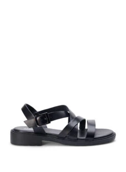 Zizzi Leather Summer Sandal With A Wide Fit