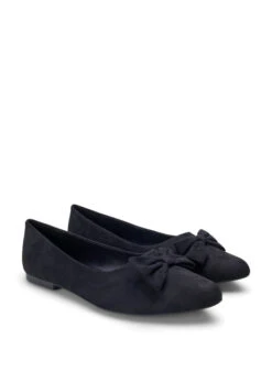 Zizzi Wide Fit Ballerina With Bow -Chic Soldes F00055A 0199 Back