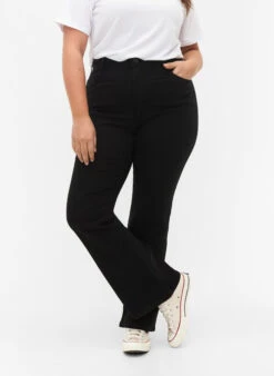 FLASH - High Waisted Jeans With Bootcut -Chic Soldes FL0001C 0201 ModelDetail2