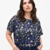 FLASH - T-shirt With Floral Print -Chic Soldes FL0011B 9990 ModelFront