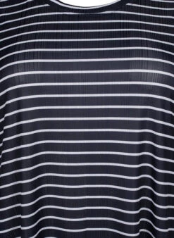 FLASH - Striped Dress With Short Sleeves -Chic Soldes FL0011C 1496 Details1