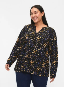 FLASH - Long Sleeve Blouse With Print