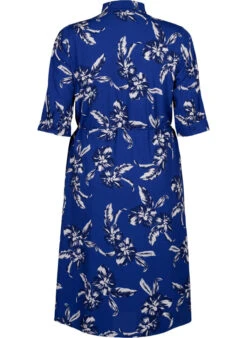 FLASH - Shirt Dress With Floral Print -Chic Soldes FL0016B 8002 Back