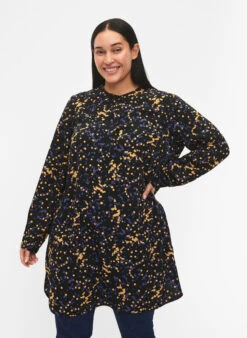 FLASH - Printed Tunic With Long Sleeves