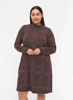 FLASH - Long Sleeve Dress With Turtleneck