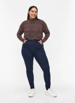 FLASH - Long Sleeve Blouse With Turtleneck -Chic Soldes FL0019B 1681 ModelFullBody