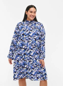 FLASH - Long Sleeve Dress With Floral Print