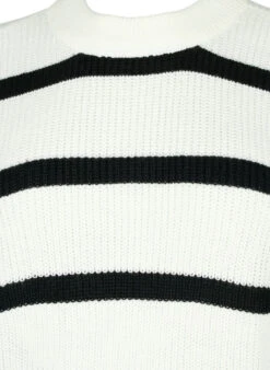 FLASH - Striped Knit Sweater -Chic Soldes FL0027A 0101 Details1