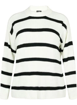 FLASH - Striped Knit Sweater -Chic Soldes FL0027A 0101 Front
