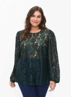 FLASH - Long Sleeve Lace Blouse