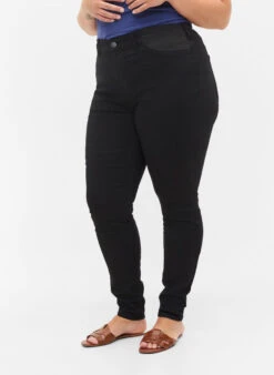 Zizzi Super Slim Amy Jeans With Elasticated Waist -Chic Soldes J10064J 0201 ModelDetail2