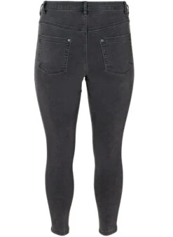 Zizzi Cropped Amy Jeans With A Zip -Chic Soldes J10181A 1010 Back