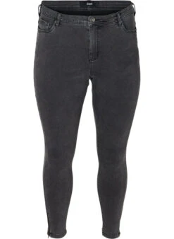 Zizzi Cropped Amy Jeans With A Zip -Chic Soldes J10181A 1010 Front
