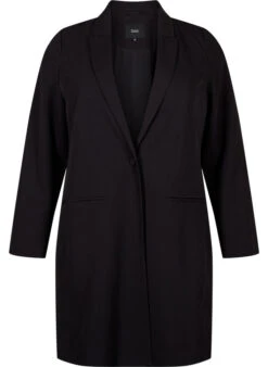 Zizzi Classic Long Blazer -Chic Soldes J10187D 0199 Front