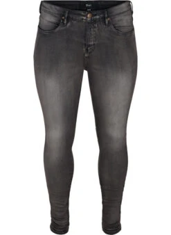 Zizzi Super Slim Amy Jeans With High Waist -Chic Soldes J10305L 1019 Front