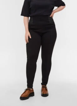 Zizzi Leggings With Wide Elasticated Waist -Chic Soldes J10396G 0199 ModelDetail2