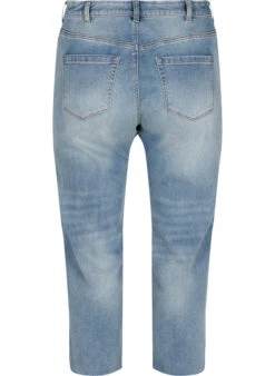 Zizzi 7/8 Jeans With Raw Hems And High Waist -Chic Soldes J10424A 1025 Back
