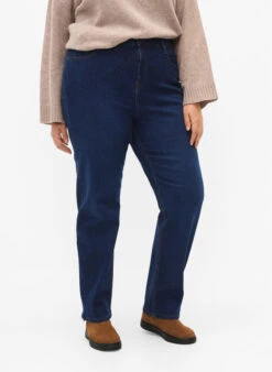 Zizzi Extra High-waisted Megan Jeans With Regular Fit -Chic Soldes J10664F 1077 ModelDetail1
