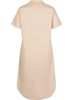 Zizzi Long Cotton Shirt With Short Sleeves -Chic Soldes J10837B 0924 Back