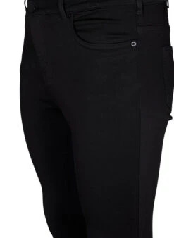Zizzi Stay Black Amy Jeans With A High Waist -Chic Soldes J10857A 0201 Details1