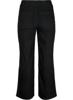 Zizzi High-waisted Jeans With Wide Legs -Chic Soldes J10951B 0191 Back