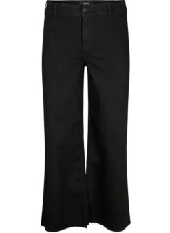 Zizzi High-waisted Jeans With Wide Legs -Chic Soldes J10951B 0191 Front