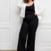 Zizzi High-waisted Jeans With Wide Legs -Chic Soldes J10951B 0191 ImageFront