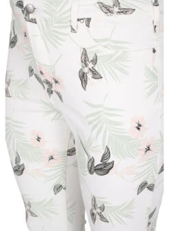 Zizzi High Waisted Amy Jeans With Floral Print -Chic Soldes J10956A 9990 Details1
