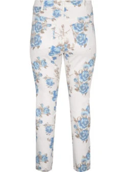Zizzi Super Slim Amy Jeans With A Floral Print -Chic Soldes J10956C 9992 Back