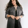 Zizzi Loose-fitting Denim Jacket With Buttons -Chic Soldes J10960A 1010 ImageFront