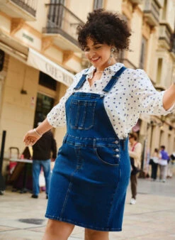 Zizzi Overalls Dress In Denim