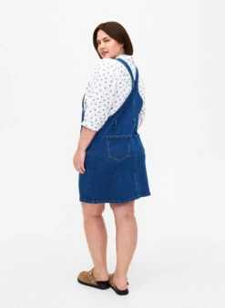 Zizzi Overalls Dress In Denim -Chic Soldes J10974A 1075 ModelBack