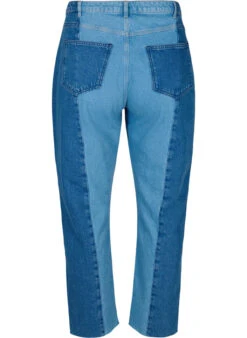 Zizzi Cropped Vera Jeans With Colorblock -Chic Soldes J10977A 1050 Back