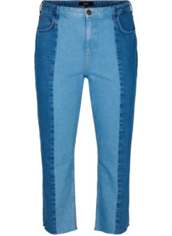 Zizzi Cropped Vera Jeans With Colorblock -Chic Soldes J10977A 1050 Front
