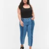 Zizzi Cropped Vera Jeans With Colorblock -Chic Soldes J10977A 1050 ModelFront