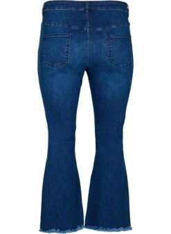 Zizzi Ellen Bootcut Jeans With Raw Edge -Chic Soldes J20029B 1050 Back