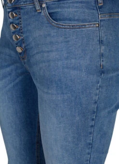 Zizzi Sanna Jeans With Super Slim Fit And Button Closure -Chic Soldes J20029D 1055 Details1