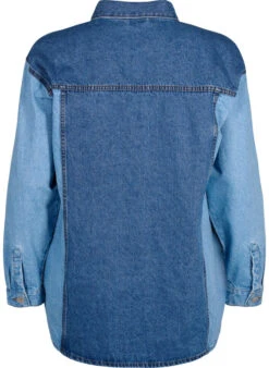 Zizzi Colorblock Denim Jacket -Chic Soldes J20033A 1025 Back