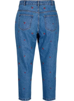 Zizzi Mille Mom Fit Jeans With Embroidery -Chic Soldes J20042C 1414 Back
