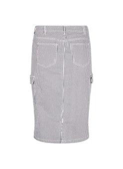 Zizzi Striped Pencil Skirt With Pockets -Chic Soldes J20062B 0199 Back