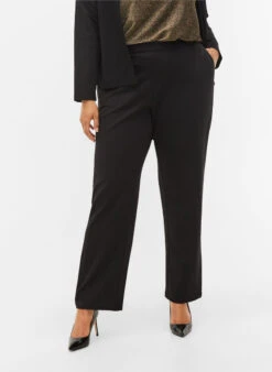 Zizzi Classic Wide Leg Trousers -Chic Soldes J21008B 0199 ModelDetail2